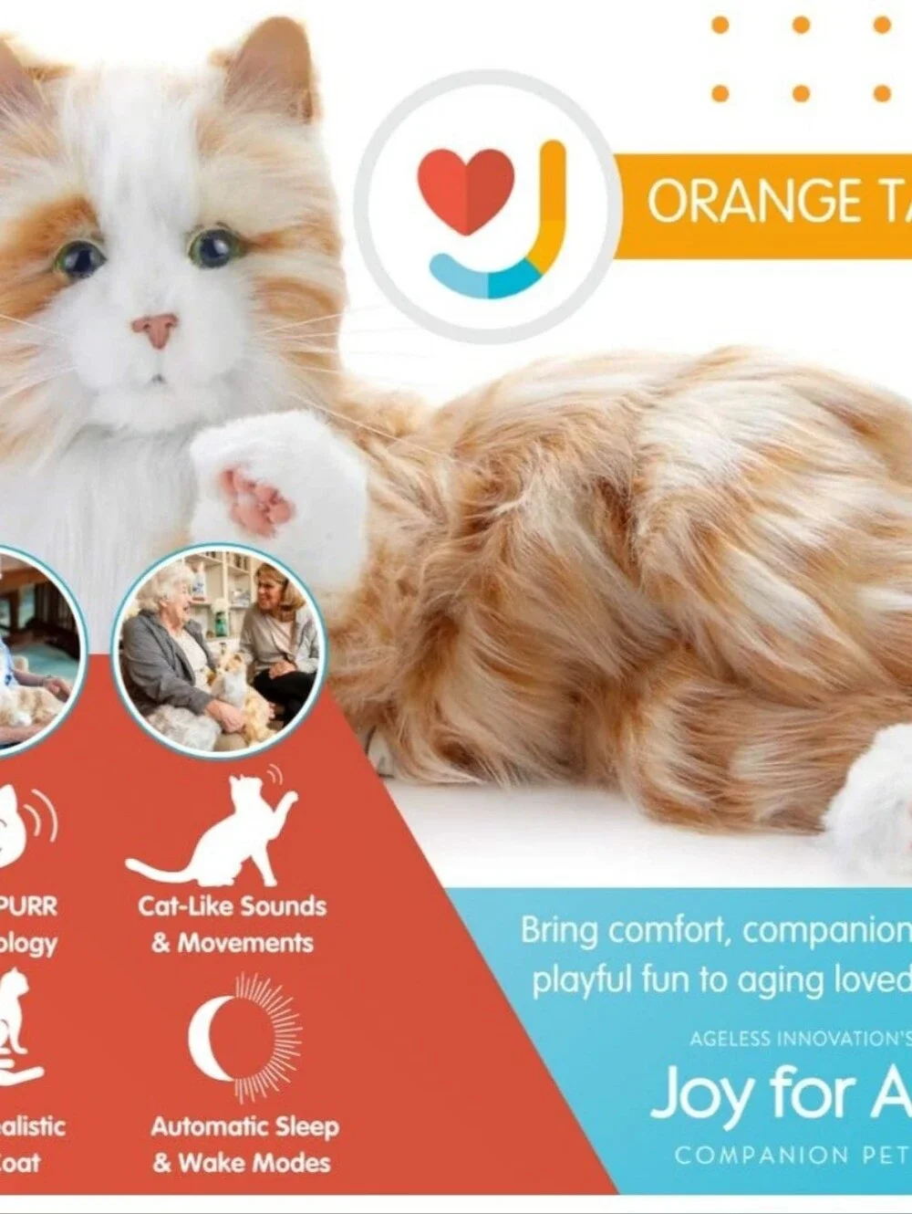 JOY FOR ALL - Orange Tabby Cat - Interactive Companion Pets